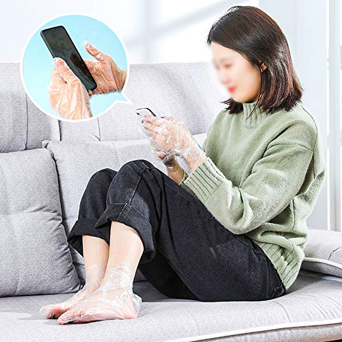 SelfTek 200Pcs Paraffin Wax Bath Liners Disposable Plastic Hand and Foot Bags for Pedicure Hot Spa Wax Treatment Thermal Paraffin Wax Therapy wit