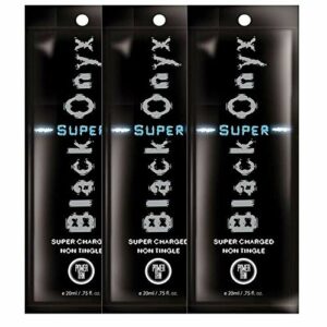 3 SACHETS OF POWER TAN SUPER BLACK ONYX TANNING LOTION