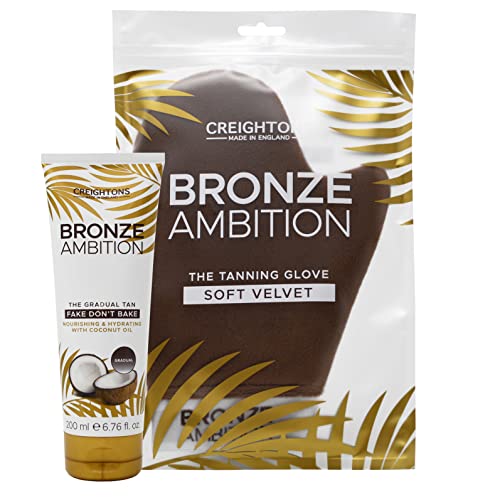 Creightons Bronze Ambition Fake Don't Bake Gradual Tan (200ml) - Blended with Coconut Oil. Melts into Skin Providing a Natural, Long Lasting & St