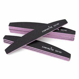 10 PCS Professional Nail Files Double Sided Emery Board Nail Files 100/180 Grit Manicure Pedicure Tool