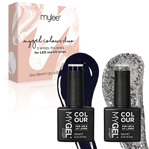 MYGEL by Mylee Gel Nail Polish Duo Colour Set 2x10ml - UV/LED Soak-Off Nail Art Manicure Pedicure for Professional, Salon & Home Use - Long Lasti
