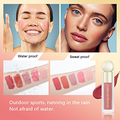 Duoffanny Liquid Blush Soft Cream Face Blush, Long-lasting Blendable Lightweight Moisturizing Beauty Makeup for Cheeks, Natural Looking Matte Fin