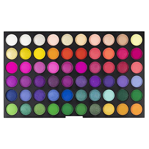 LaRoc Fusions 120 Eyeshadow Palette Makeup Set - MUA Eye Shadows Palette - Pigmented Shimmer Matte, Glitter and Metallic - Blendable Matte Nude S
