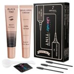 Libeauty Lash Tint Black Kit - 2 in 1 Eyelash & Eyebrow Dye Set, Last Up to 6 Weeks, Fast & Easy to Use, Semi-Permanent Black Dye with Developer
