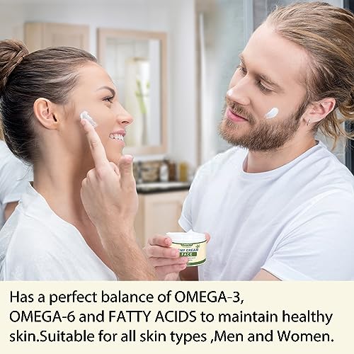 Hemp Cream | Face Cream | Anti-Aging | Anti-Wrinkle & Fine Lines Hyaluronic Acid Vitamin E Relives Tension Stress | Firming Face & Neck Moisturiz