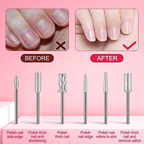 Portable Electric Nail Drill, 11 in 1 Nail Drill Set Electric Nail Files Professional 35000RPM Acrylic Nails Gel Nails Manicure Pedicure Polishin