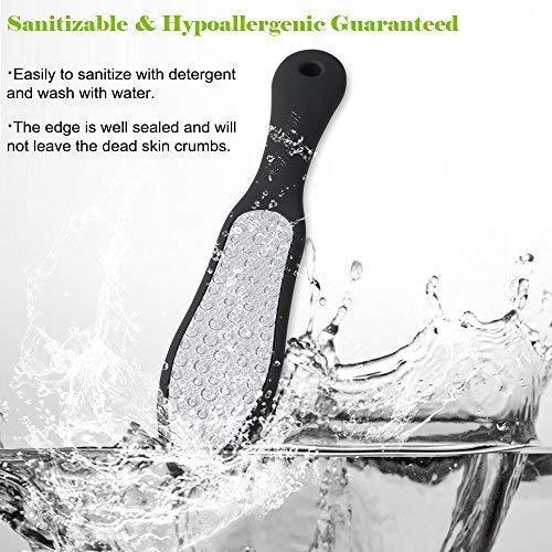 BEZOX Premium Foot File, Double Side Pedicure Rasp, Dead Hard Cracked Skin Calluses Remover, Portable Foot Care Tool, Heavy Duty Stainless Steel