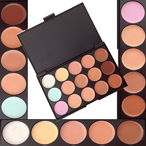 LyDia® 15 Nude Colours Cream Concealer/Highlight/Face Contour Camouflage Palette Dull/Redness Skin/Black Circle kit set #1 + LyDia® Professional