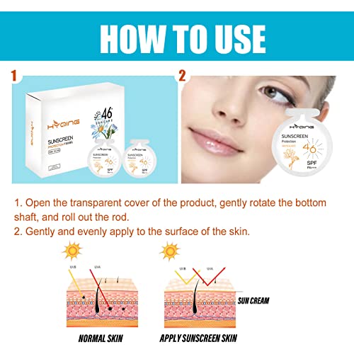 COTTNY SPF 46+ Travel Size Sunscreen, PA+++ - 20 Packs - Mini Sun Cream for Men, Women and Kids, Non-Greasy, Waterproof and Sweatproof (20Pcs/Set