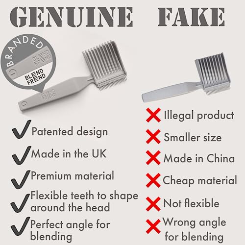Blend Frend - Grade 1 (3mm) Blend comb - Instantly blend hair, Easy to use, Compatible with all clipper brands.