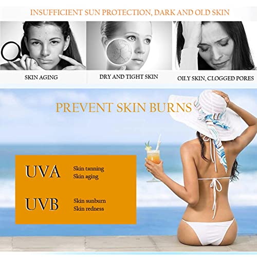 Spf 50 Sun Screen Lotion,Natural Broad Spectrum Sun Block with Vitamin C - Sun Block for Face and Body, Uva/UVB Protection for Most Skin Types Di
