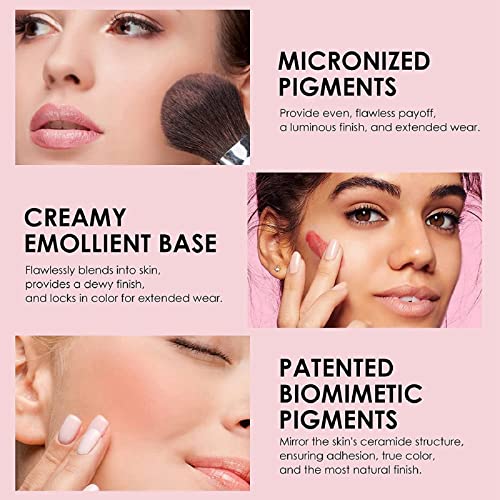 Blusher,Blushers for Cheeks Make Up,Blush Palette, Peach Pink Blushers for Cheeks Make Up,Matte Face Blush Make Up Powder,Red Blush,Makeup Blush