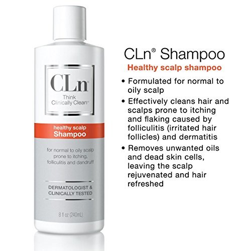 CLn Shampoo for Scalp Prone to Folliculitis, Dermatitis, Dandruff, Itchy and Flaky Scalp, 8 oz.