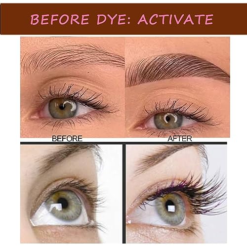 Lash Tint Black Kit - Eyelash & Eyebrow Dye Set - Volume Lashes and Full Brows Last Up to 4 weeks - Fast & Easy to Use - Semi-Permanent Black Dye