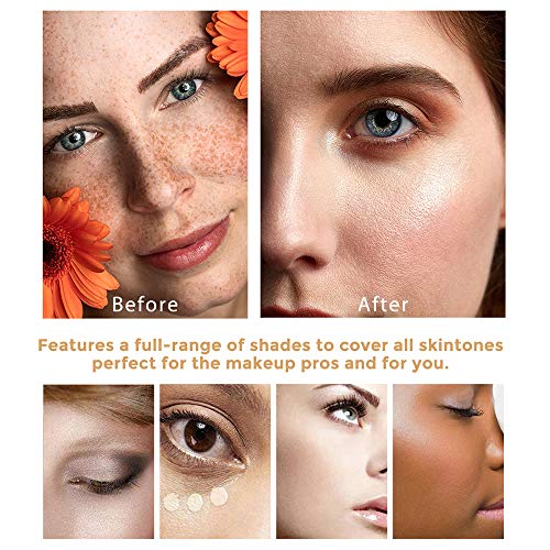 Colour Changing Foundation, (2Pcs) Flawless Color Changing Foundation Makeup Base Moisturizing Liquid Foundation for Women, Concealer Cover, Girl