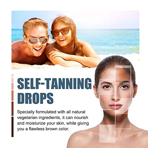 Self Tanning Drops, Body & Face Self Tanner Drops, Self Tanner Drops for Face Tanner, Face Tanning Drops to Add to Moisturizer and Lotion, Bronzi
