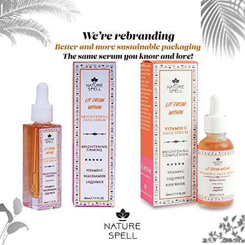 Nature Spell Pure Vitamin C Face Serum 30 ml - Brightens Skin - Minimise Enlarged Pores – Anti Aging Serum for Face - Suitable for All Skin Types