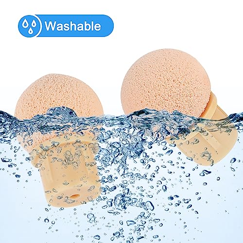 Nail Art Gradient Sponge Brush Applicator with 8Pcs Washable Replacement Sponge Head, Nail Tips Ombre Nails Sponge Brush for UV Gel and False Nai