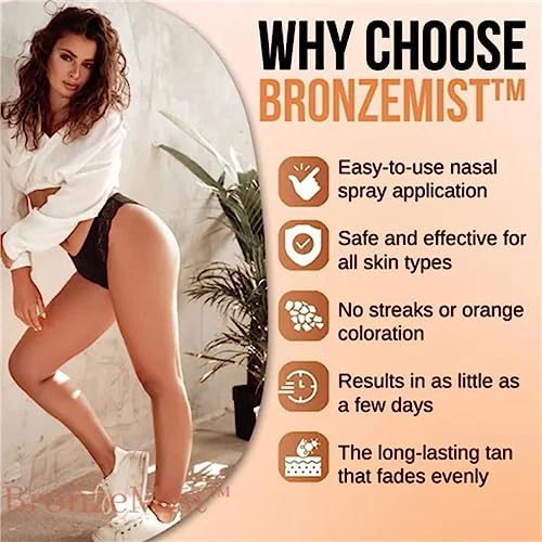 HYOIIO 2pcs Tanning Nasal Spray, Sunless Tanning Mist, Summer Color Sunless Self Tanning Mist for All Skin Tones