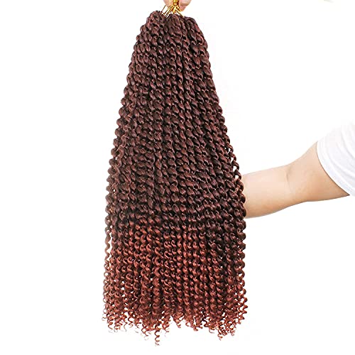Leeven 7 Packs Water Wave Braiding Hair for Butterfly Faux Locs 24 Inch Long Water Wave Crochet Hair Hot Water Setting Passion Twists Braiding Ha