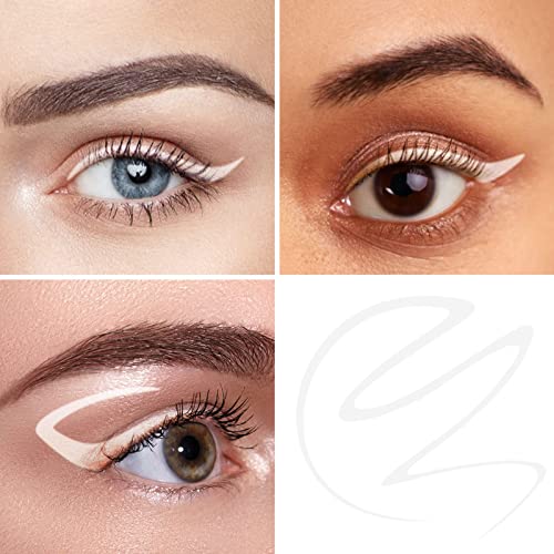 HANDAIYAN Eyeliner,Liquid Eyeliner,White Eyeliner Pencil,Quick Dry,Long Lasting,Waterproof Eye Liner,Highly Pigmented,Smudge-Proof coloured Eye L