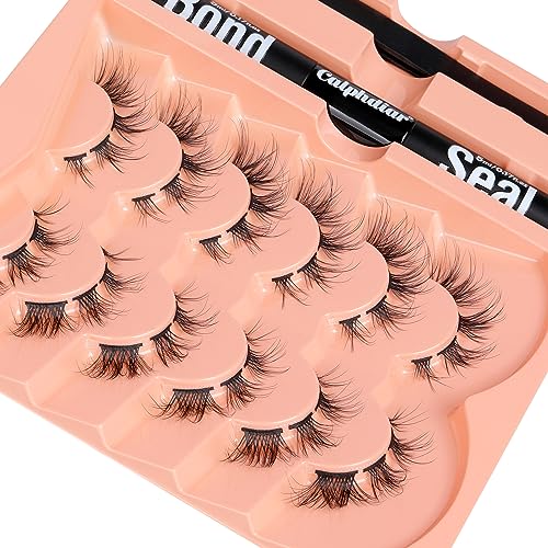 Eyelashes Extension Kit Cluster Lashes Cat Eye Lashes Faux Mink Lashes With Strong Hold Bond and Seal Lashes Glue And Tweezers False Eyelashes Na