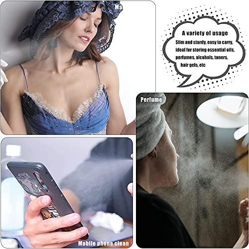 IRYNA 4Pcs 10 ml Spray Bottles, Mini Travel Bottles Refillable Perfume Atomiser Bottle Glass Mist Empty Bottle for Travel