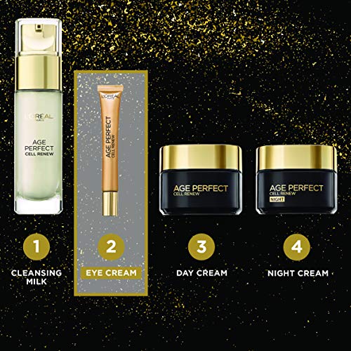 Skin Expert L'Oreal Paris Age Perfect Cell Renew Illuminating Eye Cream with Cooling Applicator for Mature Skin, 15 ml