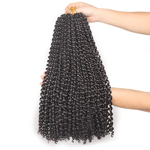 Leeven 7 Packs Water Wave Braiding Hair for Butterfly Faux Locs 24 Inch Long Water Wave Crochet Hair Hot Water Setting Passion Twists Braiding Ha