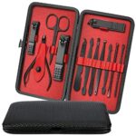 iSOUL Nail Clippers Manicure Set 12Pcs Male/Female Stainless Steel Professional Nail Clipper Set Stainless Steel Grooming Kit for Thick Nails Cut