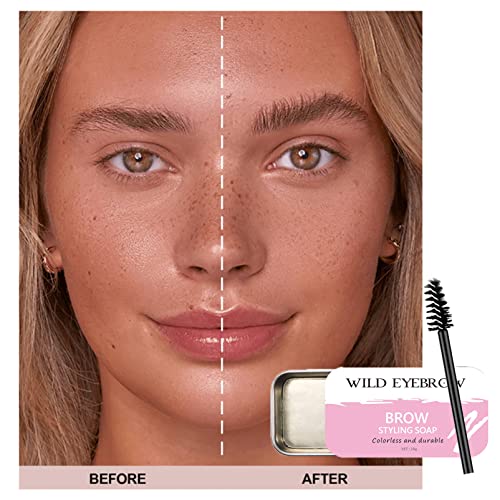 Eyebrow Soap Kit,Brow Gel,Waterproof Eyebrow Wax,Eyebrow Kit,Brow Gel,Eye Brow Gel Clear,Brows Styling Soap,Long Lasting Brow Pomade,Eyebrow Fill