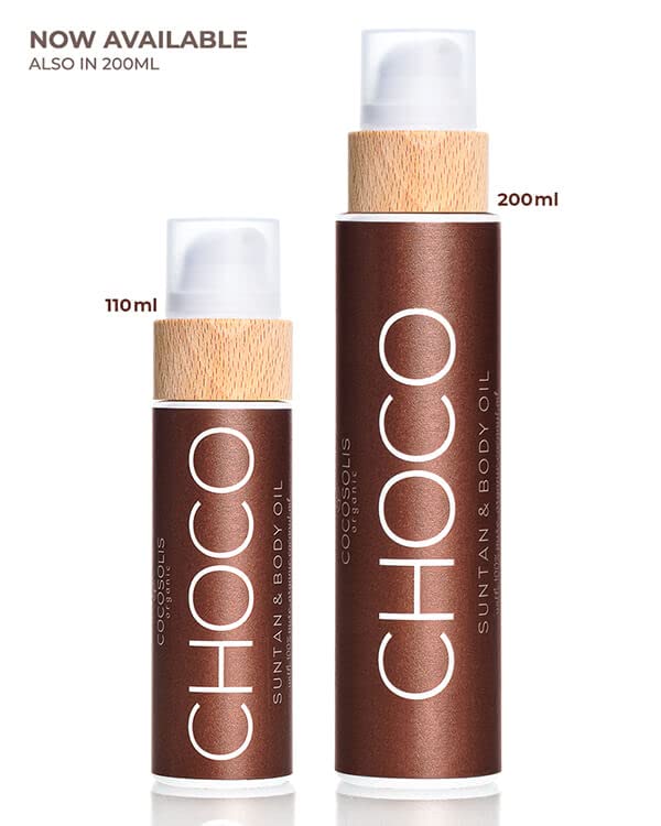 COCOSOLIS CHOCO tanning accelerator - organic oil with vitamin E & chocolate scent for a quick, intensive tan - tanning enhancer for a deep tan -