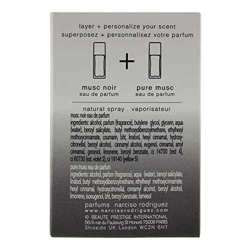 Narciso Rodriguez 2 Piece Gift Set: For Her Musc Noir Eau De Parfum 20ml - For Her Pure Musc Eau De Parfum 20ml