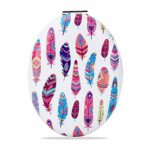 YTZJ Direct Shatterproof Compact Mirror for Women and Girls, Unique Travel Makeup Mirrors, Portable Double-Sided Oval Mirror with Distortion Free