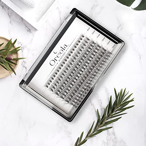 Oreola False Eyelashes Individual Natural Eyelash Individual Lashes Cluster for DIY at Home Ultra-Light Individual Cluster Lash Extensions 0.07C