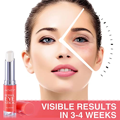 Retinol Eye Stick,Retinol Eye Cream for Dark Circles,Reducing Fine Lines,Eye Balm Stick,Under Eye Cream Anti Aging, Eye Brightener Stick, Smoothe