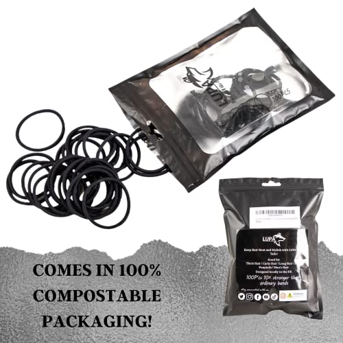 LUPA 100 Pcs Hair Bands for Women, 4mm Snag Free Hair Ties for Girls, Hair Bobbles for Women, Hairbands for Thick Hair, Ponytail Holders, Strong