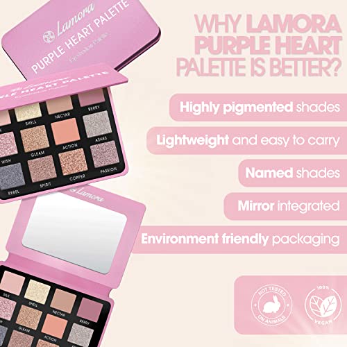 Rose Nude Pink Eyeshadow Palette - Shimmer Matte Eye Shadow Pallet With 12 Highly Pigmented Colours For Professional Everyday Make Up Looks - Tra