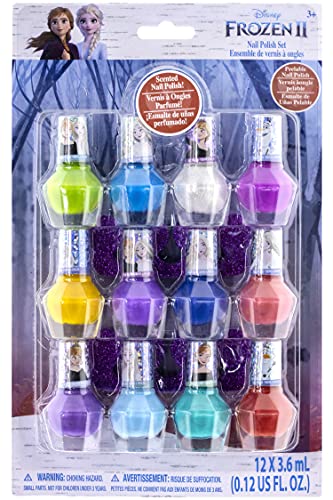 Disney Princess - Townley Girl Non-Toxic Water-Based Peel-Off Safe Quick Dry Nail Polish|Gift Kit Set for Kids Tween Girls|12 Pcs - Perfect for P