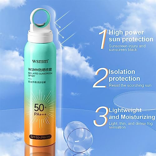 Spf50 Suntan Lotion Spray - Broad Spectrum Waterproof Sunscreen | Sun Screen Protector for Face and Body, Uva/Uvb Sun Protection Sport Spray on S