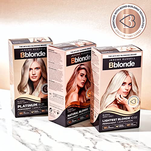 Jerome Russell Bblonde Ice Blonde Permanent Hair Colour – Full Grey Coverage Hair Dye Kit for Pre-Lightened & Blonde Hair, Ammonia Free Hair Dye