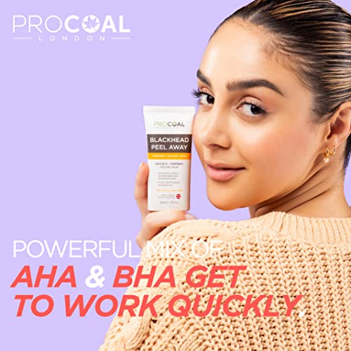 Blackhead Remover Mask, Glycolic, Turmeric Peel Off Face Masks by Procoal – Fights Blackheads, Pollutants & Free Radicals, Not Suitable for Sensi