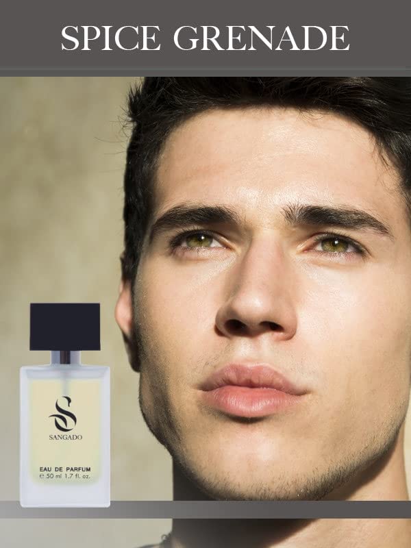 SANGADO The Man in Black Perfume for Men, 8-10 hours long-Lasting, Luxury smelling, Oriental Spicy, Fine French Essences, Extra-Concentrated (Eau