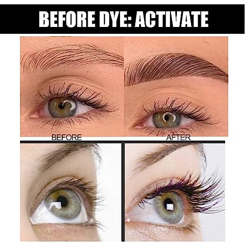 Lash Tint Black Kit - 2 in 1 Eyelash & Eyebrow Dye Set - Volume Lashes and Full Brows Last Up to 4 weeks - Suitable for Home Use with All Tools (