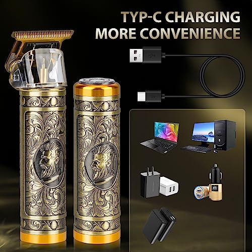 Beard Trimmer Men,Mini Hair Clippers for Men 3 in 1 Cordless Rechargeable Mini Nose Hair Trimmer Shaver Set for Barbers and Home,USB Zero Gapped