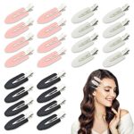 24 Pcs No Bend Hair Clips, No Crease Hair Pin Clips Creaseless Styling Curl Clips Accessories for Styling Sectioning Hairstyle Bangs Waves Makeup