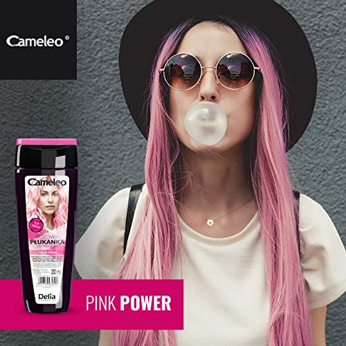 Cameleo - Pink Hair Toner with Rose Water, NO Yellow Shades, Tones, Semi Permanent Hair Dye - Blonde, Grey Hair - Colour & Care - Paraben Free |