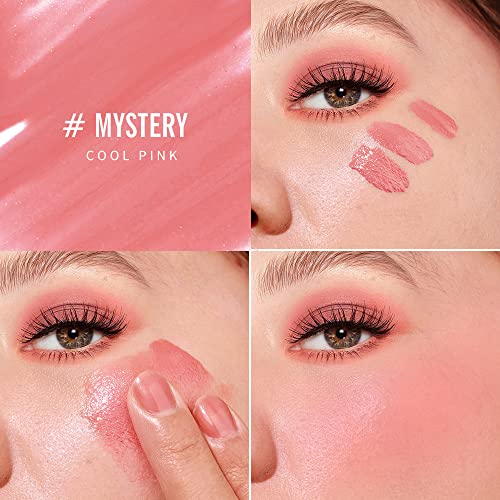 KIMUSE Soft Cream Blush Makeup, Liquid Blush for Cheeks, Weightless, Long-Wearing, Smudge Proof, Natural-Looking, Dewy Finish, Skin Tint Blush Ma