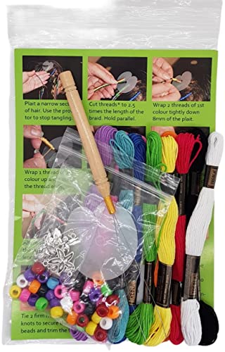 Doodle Braids Hair Wrapping kit: Girls’ Hair Accessories and Extensions, Hair Styling kit, Hair braiding Gifts for Girls. Festival and Party Hair