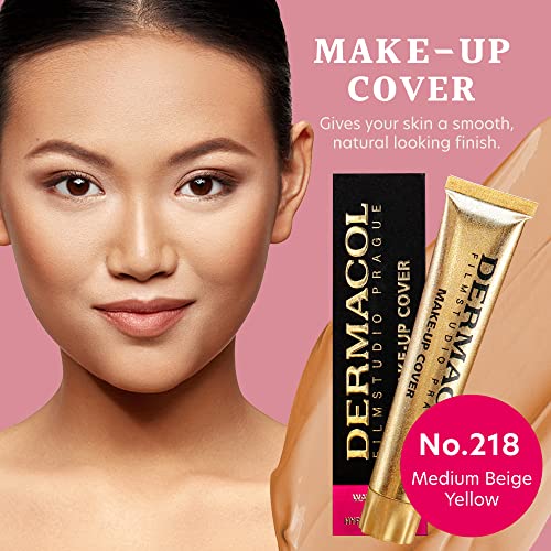 Dermacol - Full Coverage Foundation, Liquid Makeup Matte Foundation with SPF 30, Waterproof Foundation for Oily Skin, Acne, & Under Eye Bags, Lon